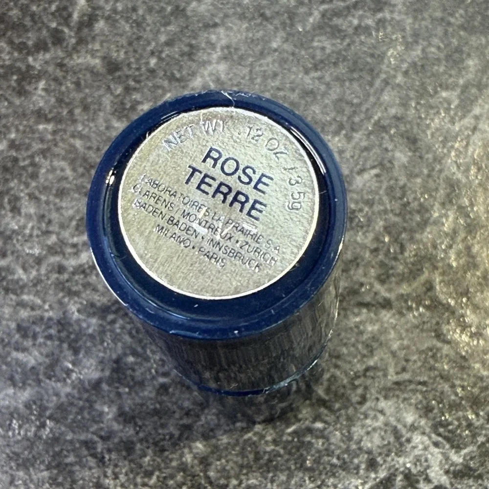 Vintage La Prairie ROSE TERRE Lipstick Lip Color Travel Sz‎ NEW Damaged Tube HTF